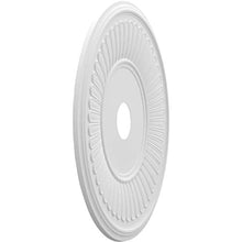 Load image into Gallery viewer, Ekena Millwork CMP22BE Berkshire Thermoformed PVC Ceiling Medallion, 22&quot;OD x 3 1/2&quot;ID x 1&quot;P, White
