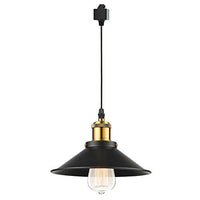 STGLIGHTING 1-Light H-Type Track Light Pendants 4.9 Feet Cord Dimmable Restaurant Chandelier Decorative Instant Pendant Light Industrial Factory Pendant Lamp Bulb Not Included