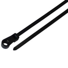 Load image into Gallery viewer, 100-2000 Mounting Hole Zip Ties Nylon Nail Screw Wire Cable Black (4&quot; - 15&quot;) (2000, 6.3&quot; 50lb)
