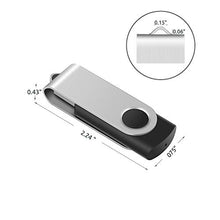 Load image into Gallery viewer, Enfain 8GB USB Flash Drive Bulk Memory Stick Swivel Thumb Drives, to Share Photo Video with Family and Friends (Multi Color 10 Pack)
