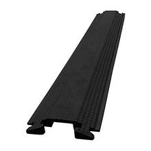 Load image into Gallery viewer, Kable Kontrol Drop Over Floor Cord Cover  60 Inch Long 1 Channel Cable or Wire Protector  Rubber Ramp for Indoor and Outdoor Use  Black
