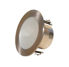 Load image into Gallery viewer, 4 Inches Frosted Lens Shower Trim For Line Voltage Recessed Light (Satin Nickel)  Fit Halo/Juno
