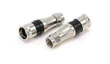 Load image into Gallery viewer, Coaxial Cable Compression Fitting - 4 Pack - for RG11 Coax Cable - with Weather Seal O Ring and Water Tight Grip
