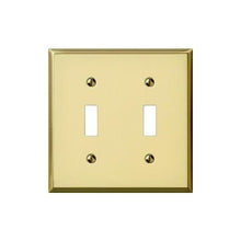 Load image into Gallery viewer, Polished Brass Stamped Switch Wall Plate
