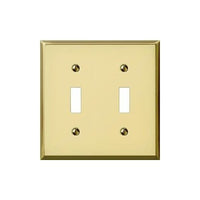 Polished Brass Stamped Switch Wall Plate