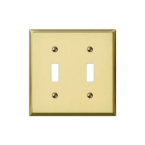 Polished Brass Stamped Switch Wall Plate