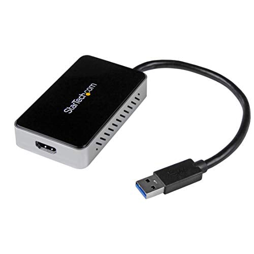 StarTech.com USB 3.0 to HDMI & DVI Adapter with 1x USB Port - External Video & Graphics Card Adapter - Dual Monitor Hub - Supports Windows (USB32HDEH)