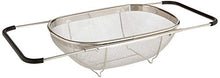 Load image into Gallery viewer, Heavy Duty Stainless Steel Colander/Strainer, Adjustable Handles, Mesh 13.4&quot; X 9.3&quot;
