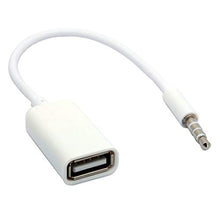 Load image into Gallery viewer, 3.5mm Male AUX Audio to USB 2.0 Female Cable Cord for Car MP3
