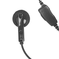 1-Wire Earbud Earpiece Headset Inline PTT for Icom Multi-Pin Radios (See List)