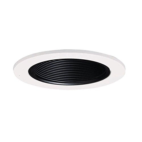 Halo Recessed 953P 4-Inch Metal Trim with Black Baffle, White