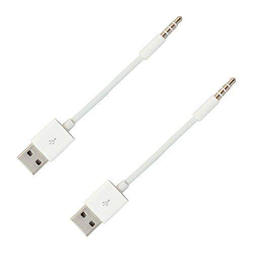 SANOXY USB Charger and SYNC Data Cable for Apple iPod Shuffle 3rd / 4th / 5th Generation (2X Value Pack)