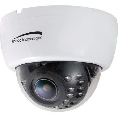 Speco Technologies HLED33DTW 2 MP HD-TVI Indoor IR Dome Camera, 2.8-12mm Lens, White Housing.