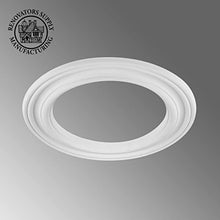 Load image into Gallery viewer, Renovators Supply Manufacturing Recessed Lighting Trim 12 in. Wide White Polyurethane Ornate Recessed Ceiling Light Trims
