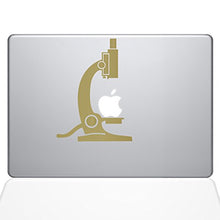 Load image into Gallery viewer, The Decal Guru 1650-MAC-13X-G Science Microscope Decal Vinyl Sticker, Gold, 13&quot; MacBook Pro (2016 &amp; Newer)
