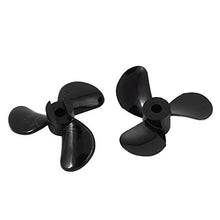 Load image into Gallery viewer, uxcell Pair 32 x 9 x 3mm Nylon 3-Vane Rotating RC Boat Prop Propeller Black
