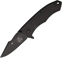 Combative Edge CBE00416 X9 Framelock Folding Knife, Black