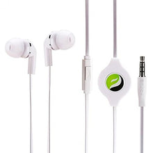 Load image into Gallery viewer, Premium Sound Retractable Headset Hands-Free Earphones Mic Earbuds Headphones Wired [3.5mm] White for Verizon Samsung Galaxy J1 - Verizon Samsung Galaxy J3 - Verizon Samsung Galaxy J3 Mission Eclipse
