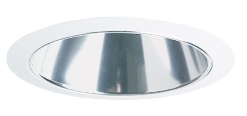 Juno Lighting Group 207C-WH Recessed Housing Downlight Cone Clear Alzak with White Trim, 5 Inch, White
