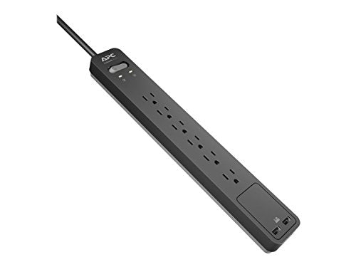 Apc Power Strip Surge Protector With Usb Ports, P6 U2, 1080 Joules, 6 Outlet Power Strip