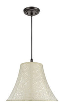 Load image into Gallery viewer, Aspen Creative 70111 Two-Light Pendant with Bell Shaped (Spider) Shade in Off White

