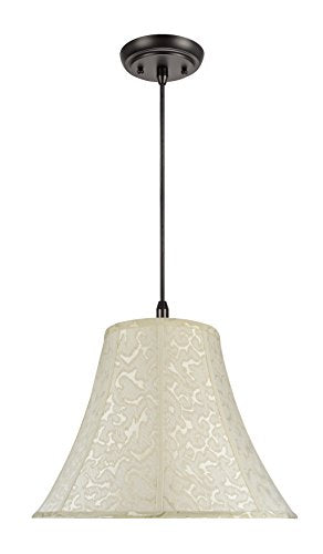 Aspen Creative 70111 Two-Light Pendant with Bell Shaped (Spider) Shade in Off White