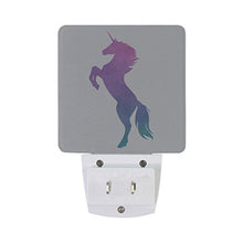 Load image into Gallery viewer, Naanle Set of 2 Purple Unicorn White Background Auto Sensor LED Dusk to Dawn Night Light Plug in Indoor for Adults
