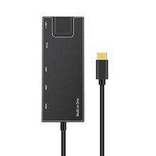 Load image into Gallery viewer, Moveski 9180 USB C Hub Multiport Type C Adapter ethernet with USB 3.0 Ports Type-C Charging Port SD TF Reader Compatible with MacBook ChromeBook Pixel-Black
