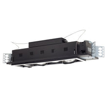 Load image into Gallery viewer, Jesco Lighting MGP30-4WB Modulinear Directional Lighting For New Construction, Double Gimbal PAR30 4-Light Linear, Black Interior With White Trim
