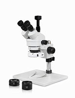 Vision Scientific VS-1AFZ-IFR07-5N Simul-Focal Trinocular Zoom Stereo Microscope,10x WF Eyepiece,3.5x-90x Magnification,0.5X&2X Auxiliary Lens, Pillar Stand W/Large Base,5.0MP Digital Eyepiece Camera