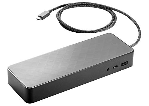 HP 1MK33UT#ABA USB-C Universal Docking Station for Chromebook 14 G4, EliteBook 1040 G4, ZBook Studio G3 Mobile Workstation & More, Black (Renewed)