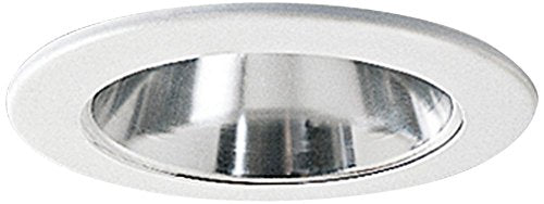 Nora Lighting NL-414 4 Inch Specular Clear Adjustable Reflector Trim With White Ring Round White