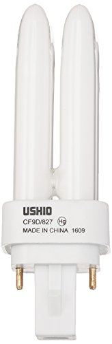 Ushio BC8843 3000065 - CF9D/827 - 9W - 2 Pin G23-2 Base - 2700K - CFL Bulb