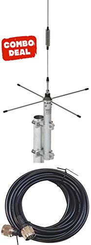 Sirio GP 365-470 C (365-470 MHz) UHF Base Antenna with 25 Ft RG58 Coax - N Connectors