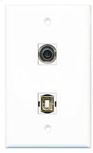 Load image into Gallery viewer, RiteAV - 1 Port 3.5mm 1 Port USB B-B Wall Plate - Bracket Included
