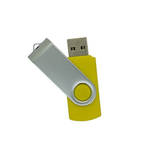 Load image into Gallery viewer, KINMIN USB 2.0 Swivel Flash Drive Memory Stick Pendrive Pack of 10 (32GB, Yellow)
