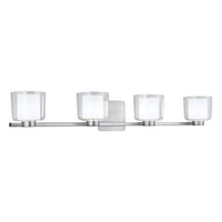 NORWELL 5334-BN-CL Contemporary Modern Four Light Wall Sconce from Alexus Collection in Pwt, Nckl, B/S, Slvr.Finish
