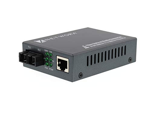 Networx Gigabit Fiber Media Converter - UTP to 1000Base-SX - SC Multimode, 550m, 850nm