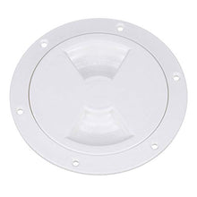 Load image into Gallery viewer, Attwood 12790-3 Deck Plate Inspection Port, 4-Inch Diameter, White ABS Plastic Construction, Pre-Drilled Flange
