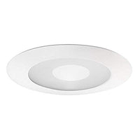 Juno Lighting Group 212N WH Frosted Lens with Clear Center Shower Recessed Trim, 250 watts, 5-Inch, White