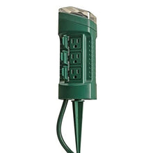 Load image into Gallery viewer, Coleman Cable 9352 6 Outlet Power Stake with Easy Set Timer
