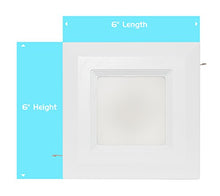 Load image into Gallery viewer, Westgate 15 Watt 6&quot; Inch Recessed Lighting Kit with Baffle Trim - Square Shaped LED Retrofit Downlight - Premium Dimmable Light Fixture - Best Ceiling Lights - ETL Listed (5000K Bright White 4 Pack)
