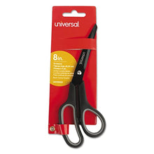 Load image into Gallery viewer, Universal 92022 Industrial Scissors, 8-Inch Length, Bent, Black Carbon Coated Blades, Black/Gray

