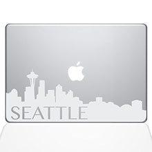 Load image into Gallery viewer, The Decal Guru Seattle Skyline Decal Vinyl Sticker, 13&quot; MacBook Pro (2016 &amp; Newer Models), White (2331-MAC-13X-W)
