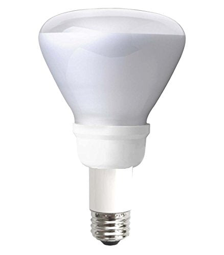 TCP 2R301622541K CFL Covered R30 - 75 Watt Equivalent (only 16w used!) Cool White (4100K) Flood Light Bulb - extended 2.25