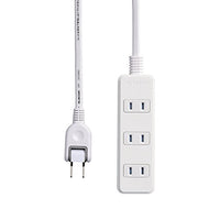 ELECOM Power Strip with dust Shutter 4outlet 1m [White] T-ST02-22410WH (Japan Import)