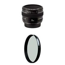 Load image into Gallery viewer, Canon EF 50mm f/1.4 USM Standard &amp; Medium Telephoto Lens for Canon SLR Cameras w/ B+W 58mm HTC Kaesemann Circular Polarizer
