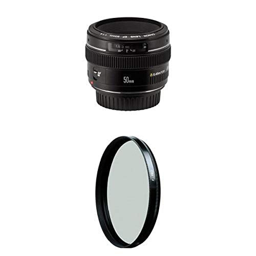 Canon EF 50mm f/1.4 USM Standard & Medium Telephoto Lens for Canon SLR Cameras w/ B+W 58mm HTC Kaesemann Circular Polarizer