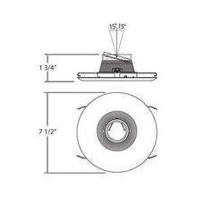 Load image into Gallery viewer, Stepped Baffle Trim Finish: White, Shade Color: White
