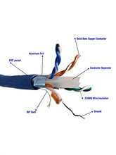 Load image into Gallery viewer, Micro Connectors 1000ft Solid Shielded (STP) CAT6A Bulk Ethernet Cable - Blue ( TR4-570SH-BL)
